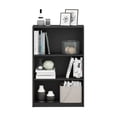 thumbnail image 5 of Furinno JAYA Book Shelf, 3-Tier Bookshelf, Bookcase with Adjustable Shelves, 9.5 x 24.5 x 40.3, for Living Room, Bedroom, Home Office, Darkwood, 5 of 5