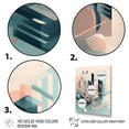 thumbnail image 3 of Designart "Soft Blue And Pinkd Minimal Mid Century Art I" Minimalism Canvas Wall Art, 3 of 5