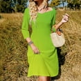 DNAGSB Lime Green to Chartreuse 1674 Women's 3/4 Sleeve High Waist