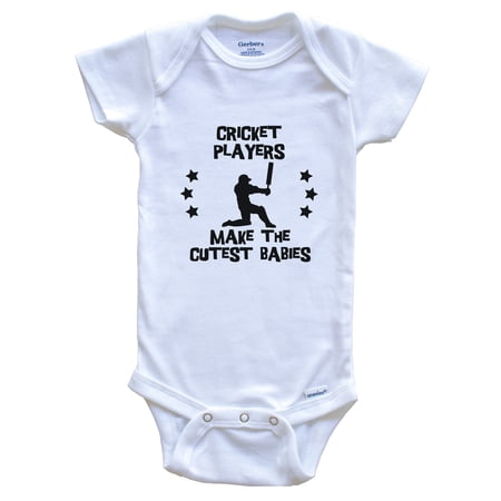 Cricket Players Make the Cutest Babies Funny Cricket Baby Bodysuit 0-3 months white