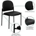thumbnail image 4 of Flash Furniture Tania Comfort Adult Vinyl Modern Upholstered Stackable Side Reception Chair, Black, 4 of 13