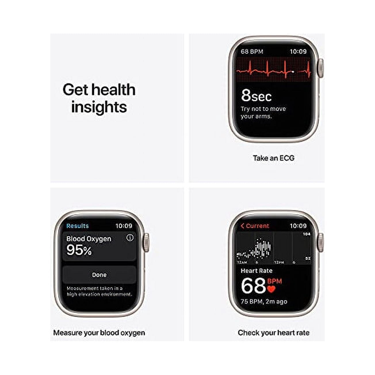 Restored Apple Watch Series 7 GPS + LTE w/ 41MM Starlight Aluminum Case Starlight Sport Band (Refurbished)