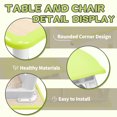 thumbnail image 4 of Kidsbuddy Kids Table and 4 Chairs Set Height Adjustable Toddler Play Activity Table Set with Graffiti Tabletop Children Activity Table for Reading, Drawing, Eating(Fruit Green), 4 of 7