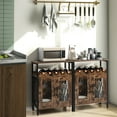 thumbnail image 3 of Gymax Buffet Industriel pour Bar à Liqueurs, Porte-Verres Détachable, 3 of 10