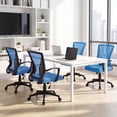 thumbnail image 7 of Vyrox Mid-Back Mesh Office Chair Set of 2, Ergonomic Desk Chair with Lumbar Support, Adjustable Swivel Task Chair for Home Office, Blue, 7 of 7