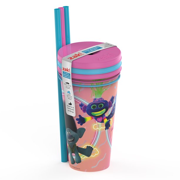 Zak Designs Trolls 3pc Tumbler with Straw