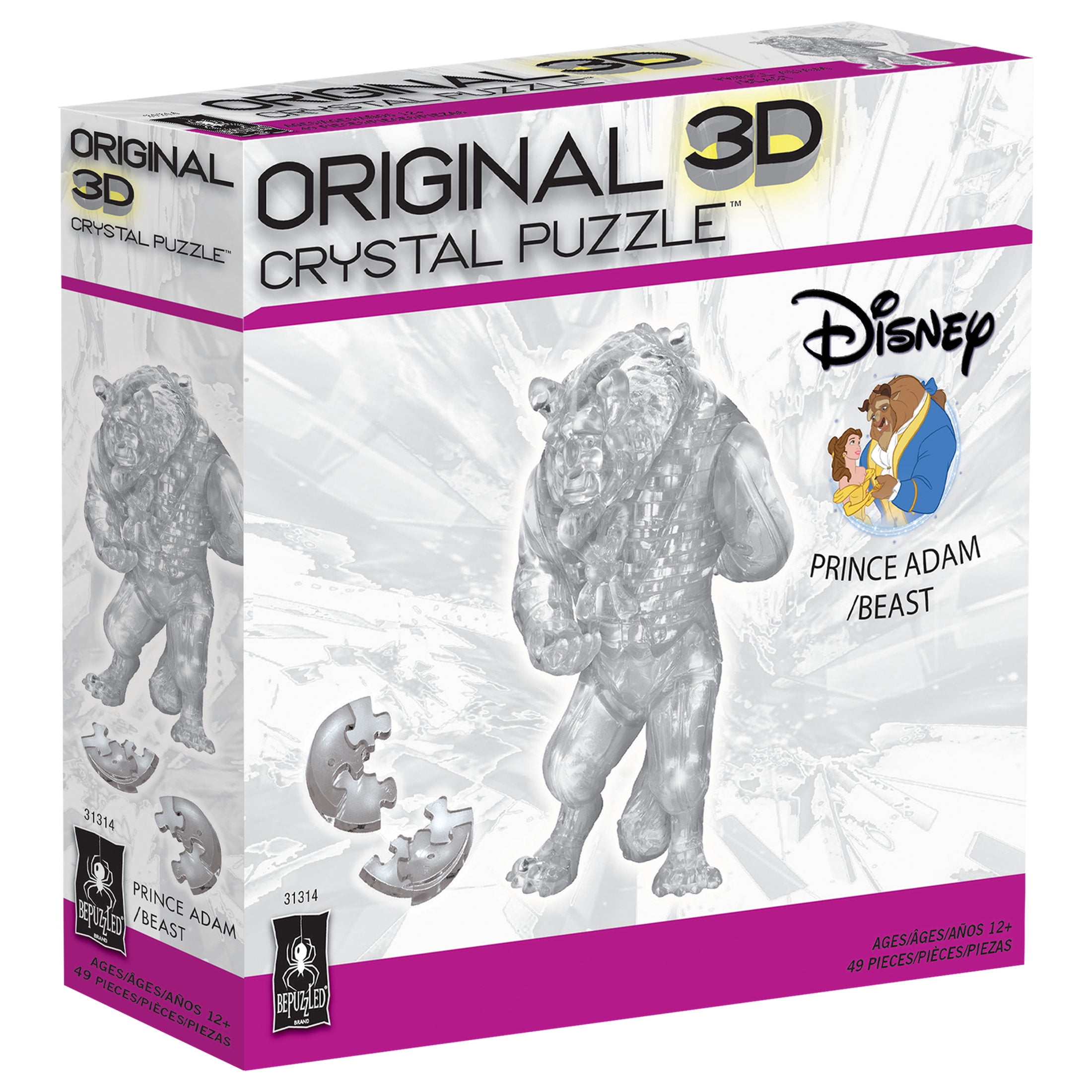 Disney Beast Original 3D Crystal Puzzle from BePuzzled, Ages 12 and Up
