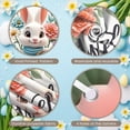 thumbnail image 4 of Bunny Theme Easter Bunny Banner Easter Eggs Design Welcome Display Floral Decor Welcome Text Spring Backdrop for Easter Party Spring Celebration Home Decoration, 4 of 9