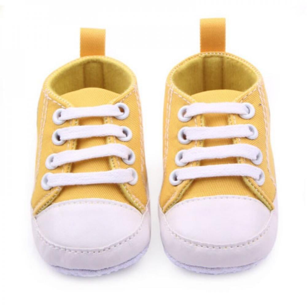 Infant Toddler Canvas Sneakers Baby Boy Girl Soft Sole Non-Slip Crib Shoes 0-12M 