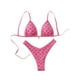thumbnail image 1 of Conjunto de bikini BEAUDRM Y2K con estampado floral triangular con lazo en la espalda rosa XS para mujer, 1 of 6