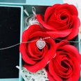 thumbnail image 2 of K-KED Women Romantic 925 Silver Heart Necklaces Pendant Gifts Cubic Zirconia Jewelry-Silver, 2 of 6