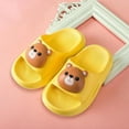 thumbnail image 2 of Xfvqtps Toddler Slippers Cute Animals Thick Bottom Soft Sole Non Slip Comfortable Breathable Indoor and Outdoor PVC Slippers Yellow, 2 of 5