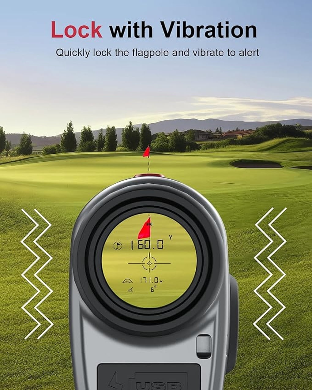 Deason Golf Rangefinder with 7X Magnification and Rechargeable Range Finder