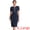 Navy Blue, variant on DARING DIVA Work Business Square Neck Color Block Bodycon Sheath Dresses XL Navy Blue