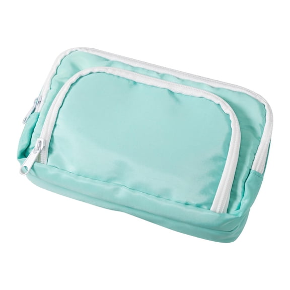 Meitianfacai Large Capacity Pencil Bag Stationery Storage Bag Pouch Multilayer Pen Bag Cosmetic Organizer Bag Women(Green)