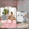 thumbnail image 4 of LUOVEN Fluffy Soft Shag Area Rug, 8*10 Modern Indoor Carpet for Bedroom Living Room Kids Room, Pink, 4 of 8