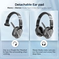 thumbnail image 2 of COSMUSIS Trucker Auriculares Bluetooth, Auriculares inalámbricos con micrófono con cancelación de ruido, 50 horas de conversación HD Auriculares Bluetooth con almohadillas desmontables/modo único+dual, 2 of 5