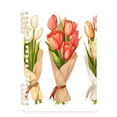 thumbnail image 2 of Bunch Of Flowers Ring Binder Notebook Journey Note Diary College Ruled Spiral Notebook Study Loose Leaf Paper A5 60 Pages, 2 of 8