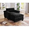 thumbnail image 3 of 51" Oversize Chenille Chaise Lounge with Storage | Comfortable Cloud Sofa, 3 of 11