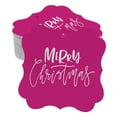 thumbnail image 1 of Inkdotpot Real Silver Foil Bracket Shape Paper Hang Tags Merry Christmas Favor Tags Pack Of 100, 1 of 6