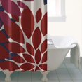 thumbnail image 4 of Red and Blue Floral Pattern Shower Curtain 36"x72" ,Bathroom Decorative Shower Curtains Set with 12 Hooks,Modern Waterproof Washable Shower Curtain, 4 of 6