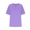 thumbnail image 4 of Womens Summer Work Tops Trendy Short Sleeve Tops for Women Vneck Womens T Shirts Loose Fit Plain Blouses for Women Womens Tops Plus Size Summer, 4 of 5