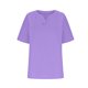 thumbnail image 5 of Primavera Tops para las Mujeres Algodón Lino Cuello en V Manga Corta, Transpirable Camisa Casual para el Verano, 5 of 5