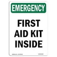 thumbnail image 1 of SignMission OS-EM-A-1218-V-10424 12 x 18 in. OSHA Emergency Sign - First-Aid, 1 of 1