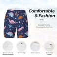 thumbnail image 6 of Picia Dinosaur pattern Mens Swim Trunks with Compression Liner Stretch Beach Shorts Quick Dry with Zipper Pockets No-Chafing Board Shorts-Large, 6 of 9