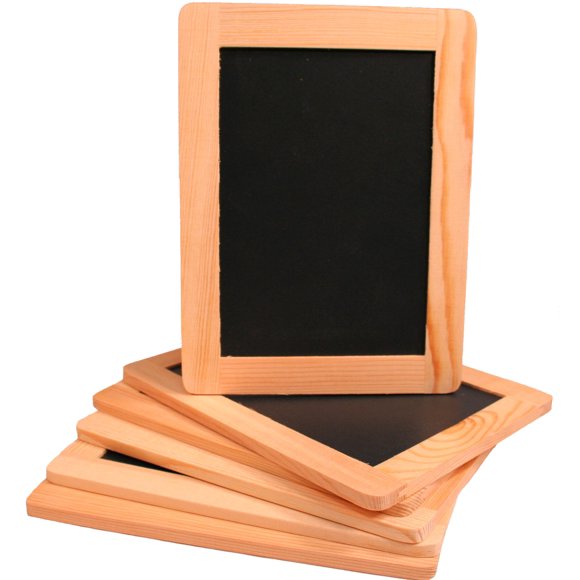 Creative Hobbies® Synthetic Chalkboard with Unfinished Wood Frame 4 x 6 Inch -Case Pack of 24 Chalkboards