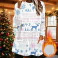 thumbnail image 2 of Women’s Fuzzy Fleece Christmas Sweatshirt Oversized Crewneck Xmas Tree Print Pullover Winter Warm Loungewear Top Soft Comfy Casual Holiday Sweatshirt with Pockets,Pink,XXL, 2 of 5