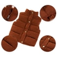 thumbnail image 3 of Chaleco acolchado cálido con capucha para niñas y niños, ropa de abrigo con forro suave y aislamiento, 3 of 5