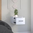 thumbnail image 4 of Tuhome Boa Floating Nightstand, Wall-Mounted Single Drawer Design with Handle- White, 4 of 12