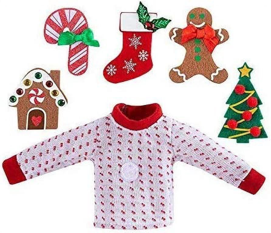 The Elf on the Shelf Outfit Pack - Party Skirt Pair and Switcheroo Sweater - 2 Festive Sweaters and 6-in-1 Sweater Set