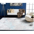 thumbnail image 3 of SAFAVIEH Amelia Pemala Abstract Area Rug, Gray/Aqua, 6'7" x 6'7" Square, 3 of 13
