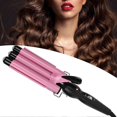 thumbnail image 4 of Hair Curling Tongs, 3 Barrel Hair Curler, Tourmaline Hair Curling Iron with 2 Temperature Class, 4 of 5