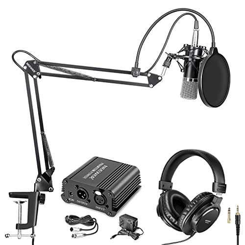 Neewer NW700 Pro Condenser Microphone and Monitor Headphones Kit with