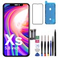 thumbnail image 1 of Screen Replacement for iPhone Xs - Lcd Replacement Kit & 3D Touch Oled Digitiser Display Full Aassembly for iPhone Xs 6.1 Inch Model A2097, A1920, A2100, A2098 with Repair Tools, 1 of 1