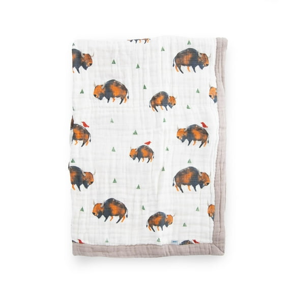 Manta para bebé con forma de unicornio, muselina de algodón de 4 capas