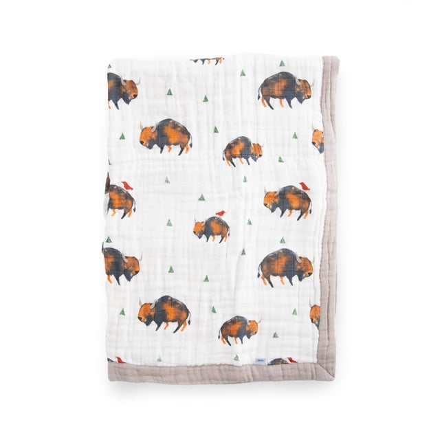 Manta para bebé con forma de unicornio, muselina de algodón de 4 capas