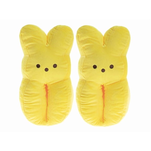 Peeps Easter Dual Size Kids Peeps Slippers, Yellow, Size: 4-5