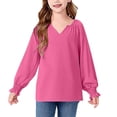 thumbnail image 7 of HIPYLO Kids Thermals Top and Bottom Set Girls Thermal Top Red Top for Girls Shirt School Uniform Shirts for Baby Winter Clothes Girl Clothes for Kids, Hot Pink 12-14 Years, 7 of 7