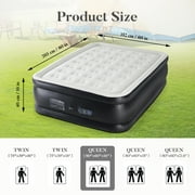 CONCETTA 18 in Twin Air Mattress with Built in Pump, 600LBS Weight Capacity for Camping, Home, Guests