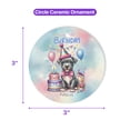 thumbnail image 5 of Happy Birthday Cute Puppy Pitbull with Cake Gifts Party Hat Ceramic Round Ornament Terrier Dog Lover Home Tree Decor - 00029, 5 of 5