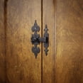 thumbnail image 5 of Renovator's Supply Window Doors, Cabinet Slide Door Latch 6" x 4.5" Iron Sliding Latches, Black, 5 of 16