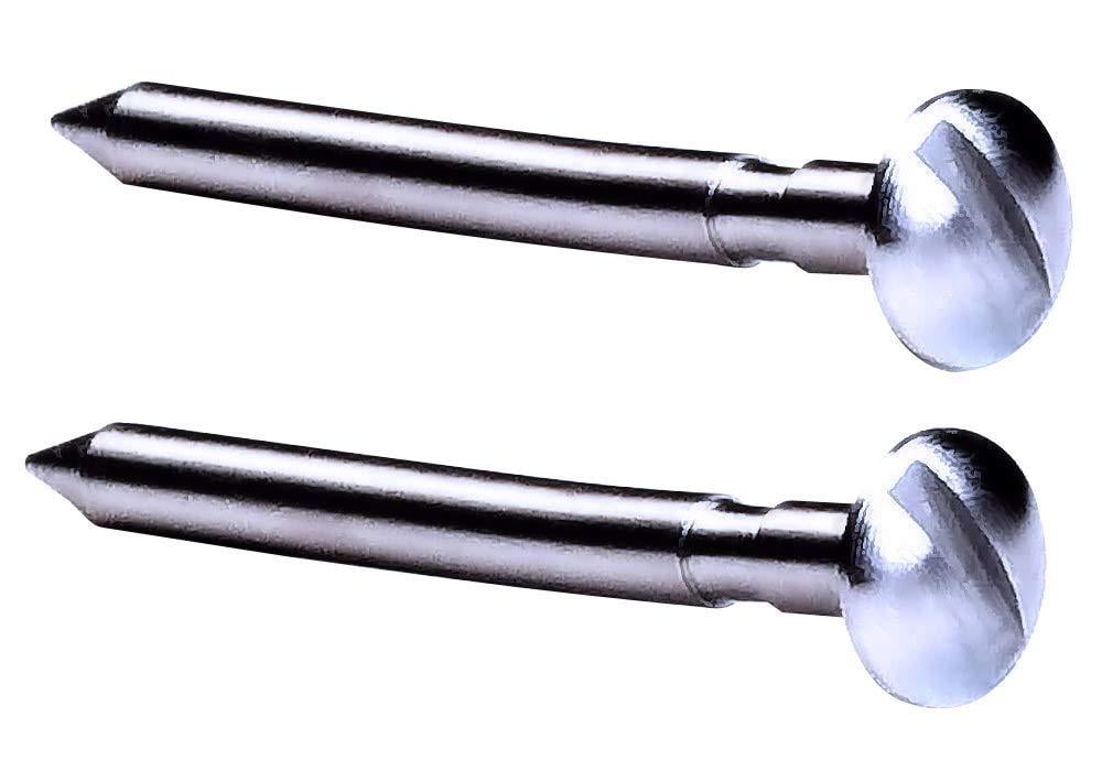 Pinewood Derby Machined 2.5 Degree Bent Axles with Easy Turn Screw Driver Slot Polished
