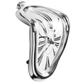 thumbnail image 2 of VONKY Novelty Plastic Melting Clock Home Office Shelf Desk Table Decoration Gift sliver, 2 of 4