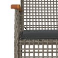 thumbnail image 3 of vidaXL 7 Piece Garden Dining Set with Cushions Grey Poly Rattan, 3 of 4