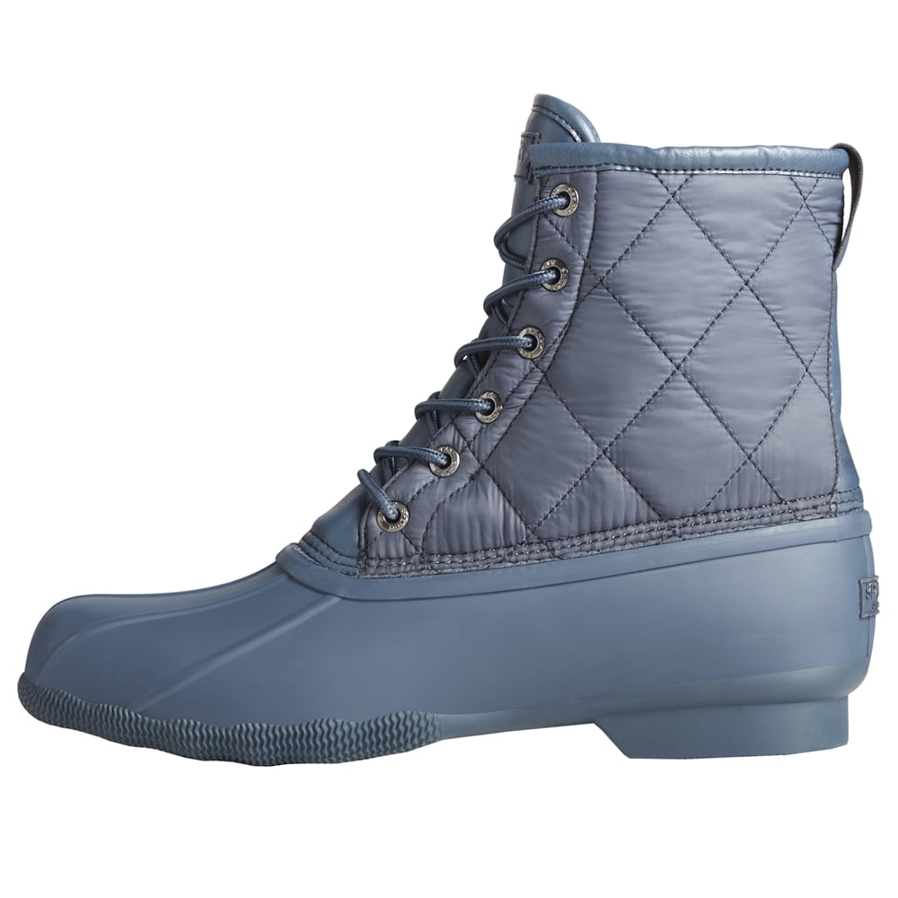 Sperry Mens Saltwater Quilted Round Toe Duck Rain  Ankle Boots