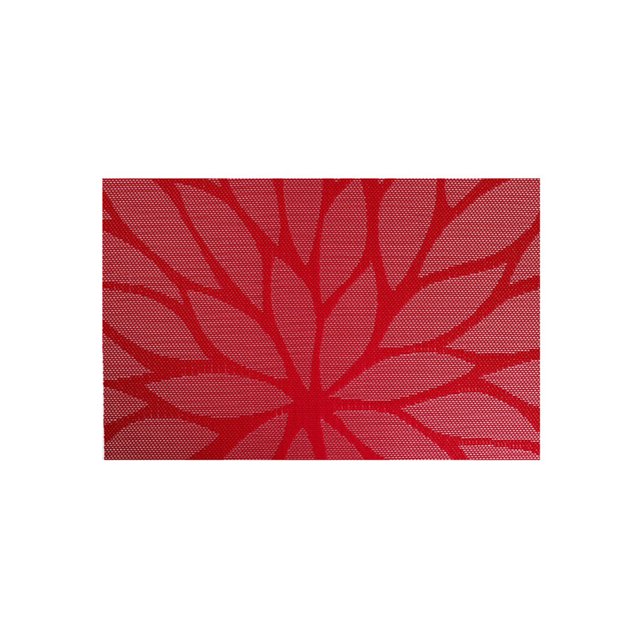 Isolation Western Nappe Restaurant Table à Manger PVC Bonne Couture Coussin Vaisselle Disc Coaster Non-slide Nappe Rose Rouge